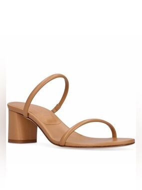 New AEYDE Italy Anni Sandal Strappy Slip-on Block Heel Hazelnut 11 MSRP $375